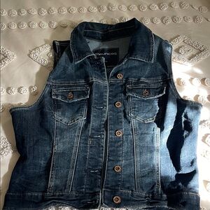 Maurices Dark Blue Denim Vest